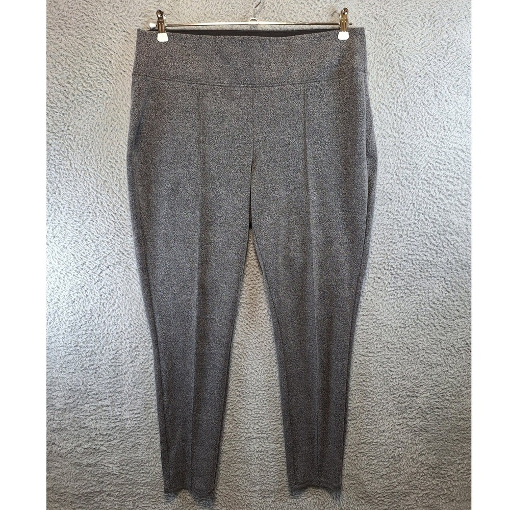 Nine West Legging Pants Women XL Long (Fits W36xL31) Gray Pull On Workwear